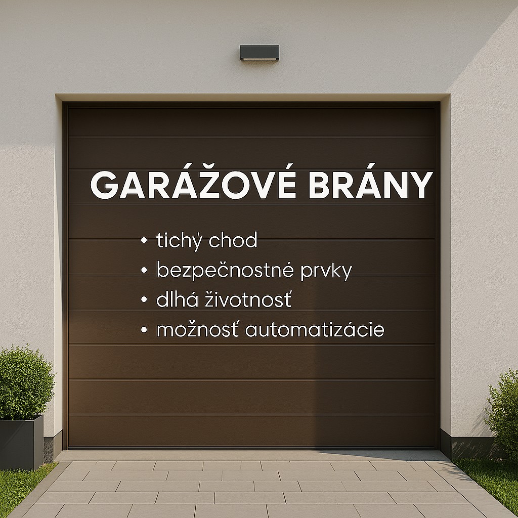 Sekčná garážová brána na rodinnom dome