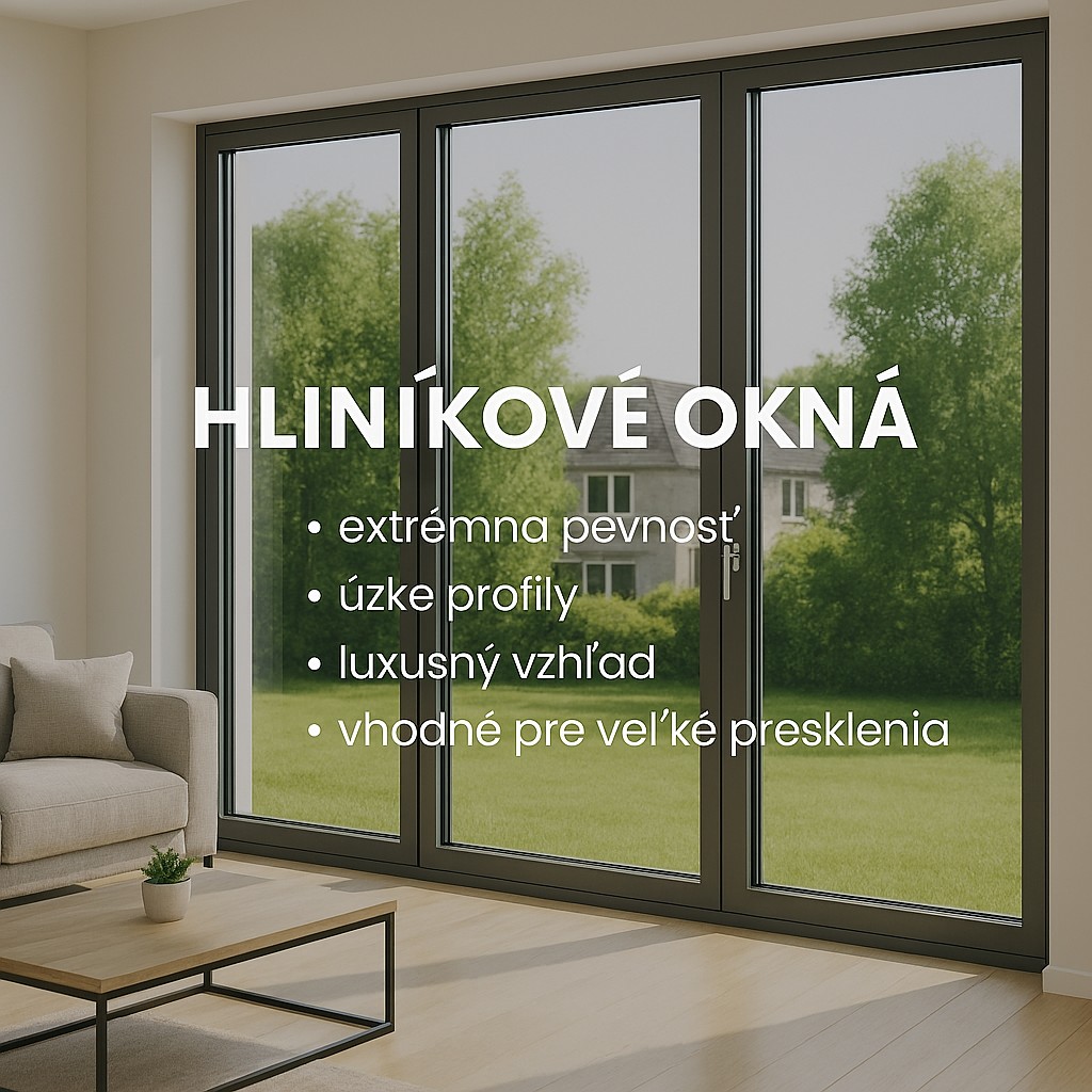 Hliníkové okná v modernom interiéri
